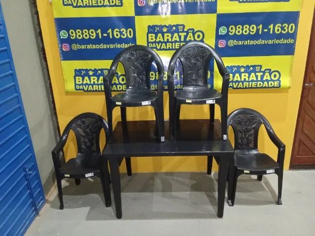 JOGO DE MESA RETANGULAR COM POLTRONAS NOBRE - Foto 5