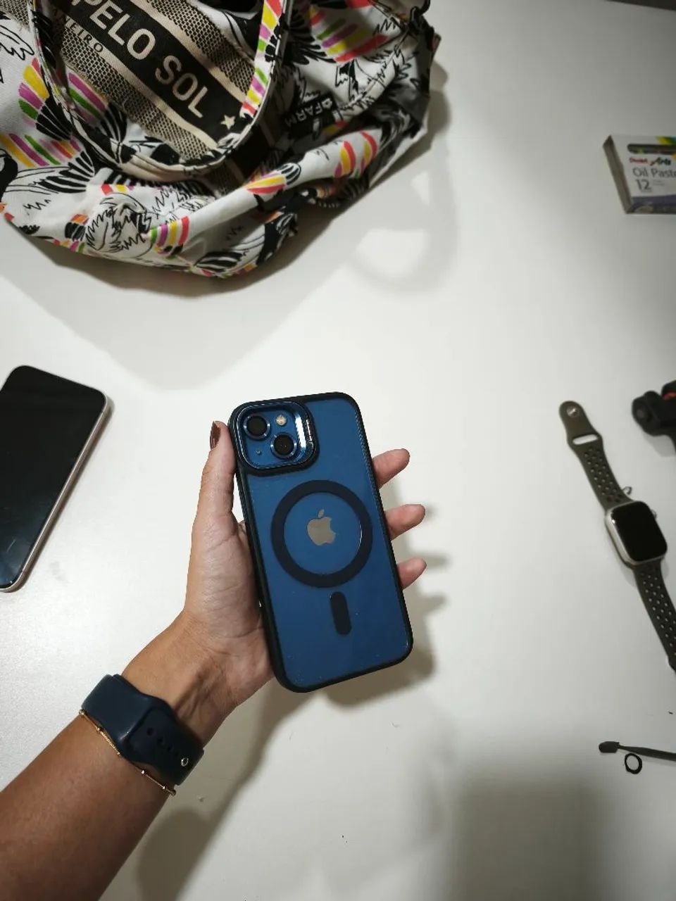 Baixou!!! iPhone 13 Azul + Capa MagSafe | Impecável / Oportunidade / Desapego do Ex