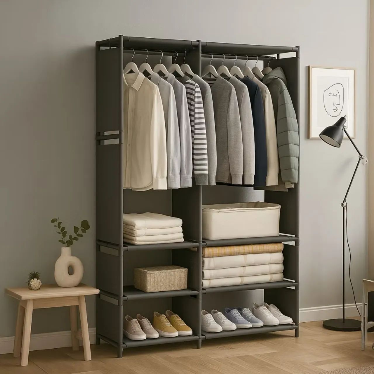 Guarda roupa dobrável com acabamento perfeito  - Foto 2