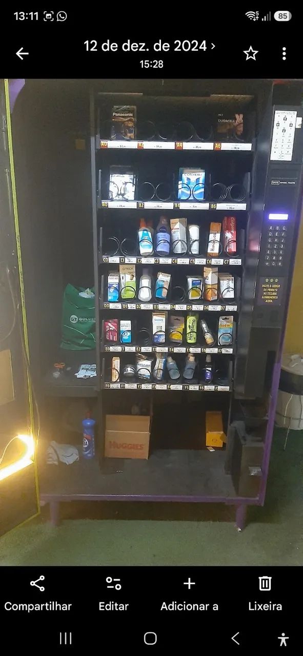 Vending Machine Crane (EUA) Peça única impecável com área p/ estoque (sem refrigeração) - Foto 5