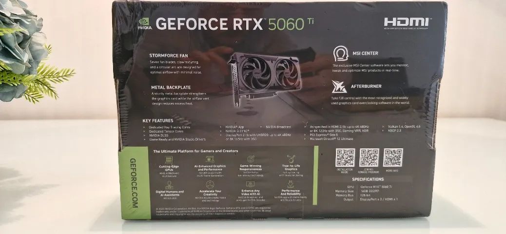 Placa de Vídeo Nvidia RTX 5060 Ti 16gb MSI Ventus Black - Foto 4