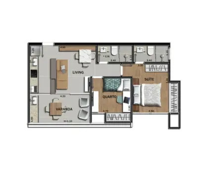 PLANTA 51m²