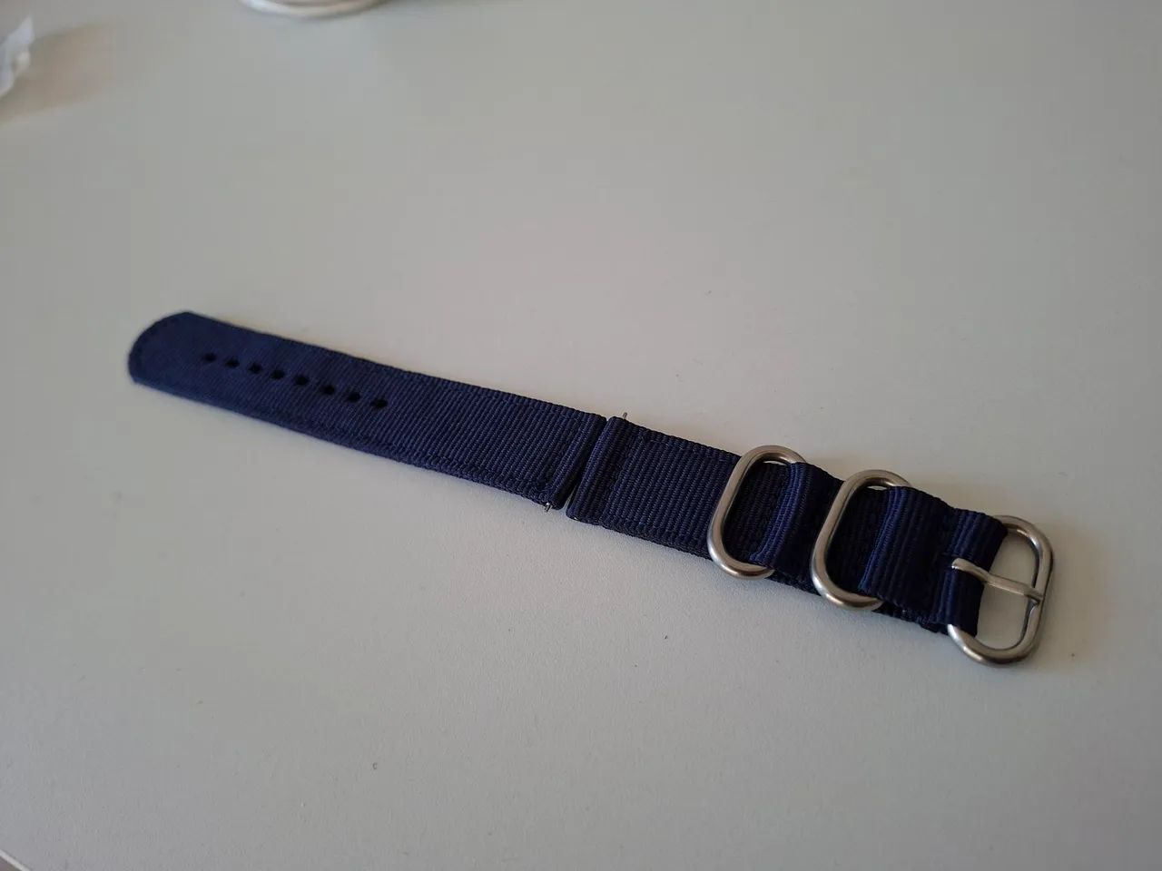 Pulseira de Relógio Nylon 22mm Azul Marinho  - Foto 4