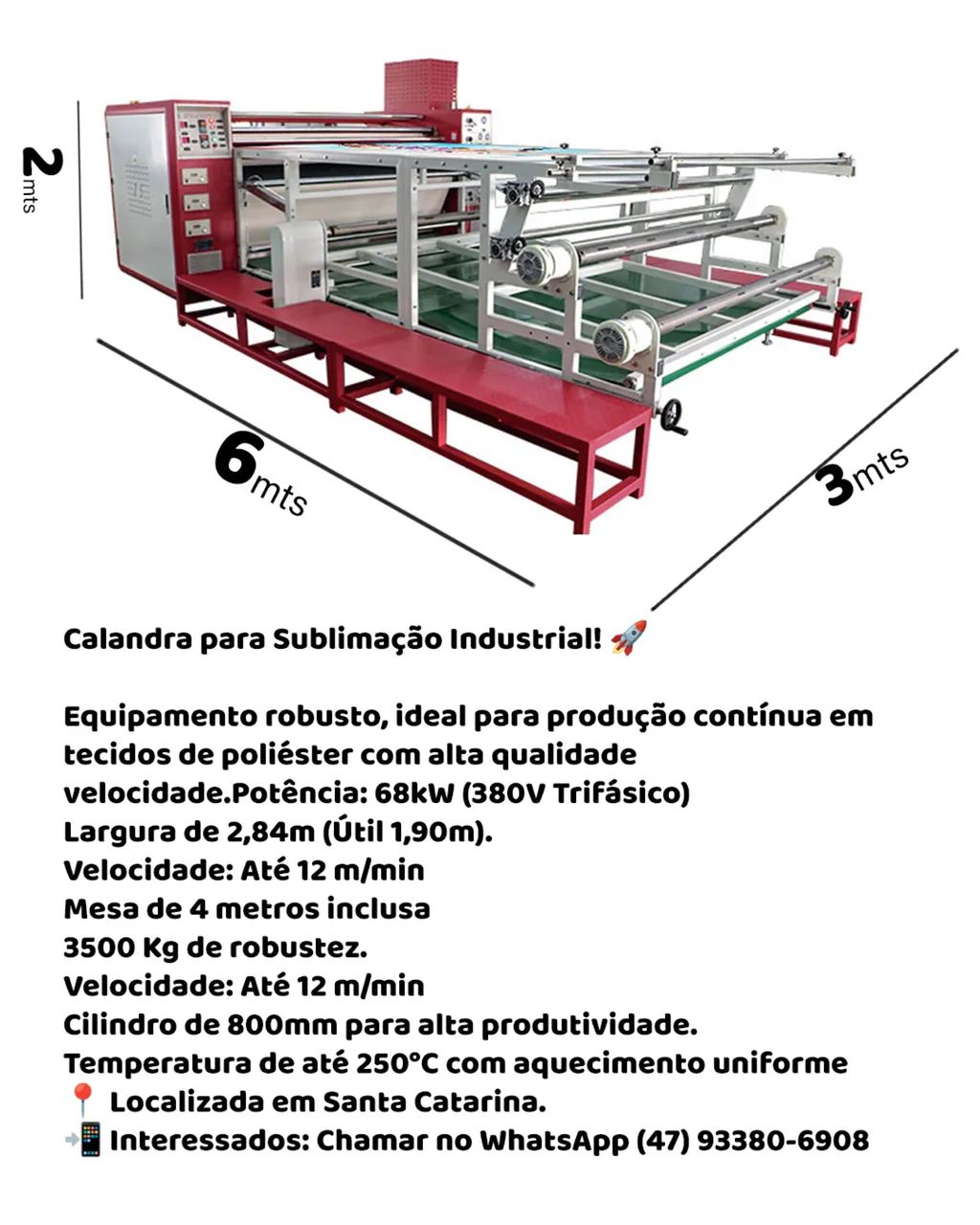 Calandra 800mm NOVO com Alta Produção - Foto 2