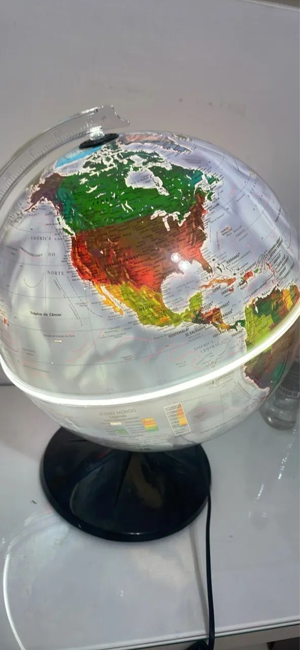 Globo Terrestre Iluminado Novo, 48cm de diâmetro - Foto 4
