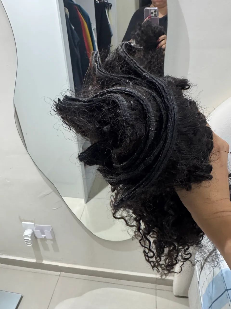 Cabelo humano cacheado 350 gramas 1999 - Foto 5