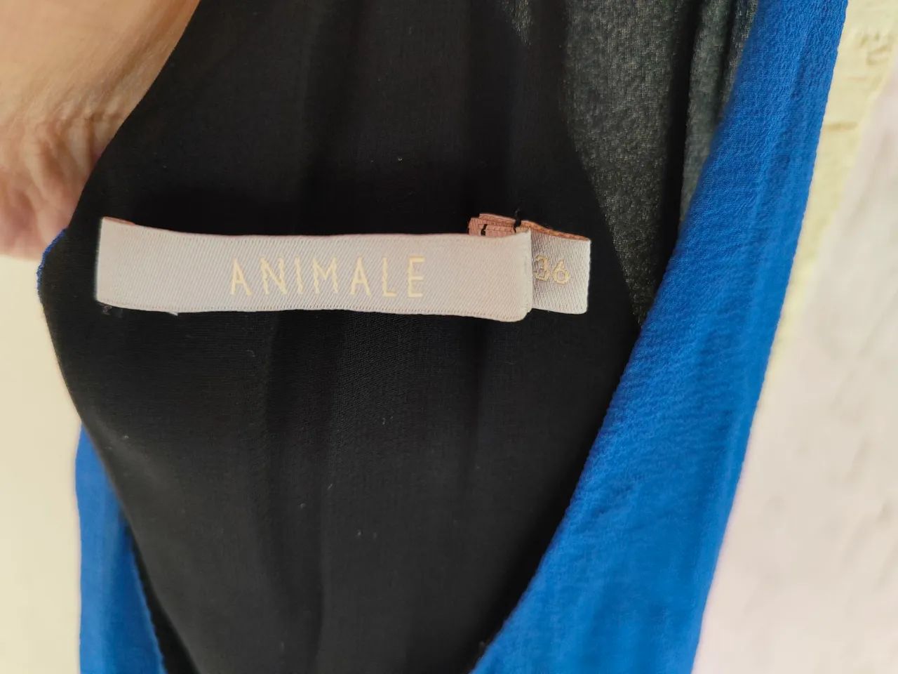vestido animale de seda pura azul - Foto 5