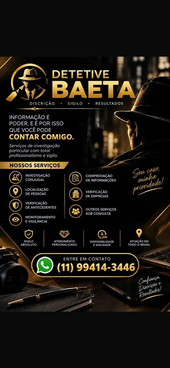 DETETIVE BAETA EM SP - Foto 2