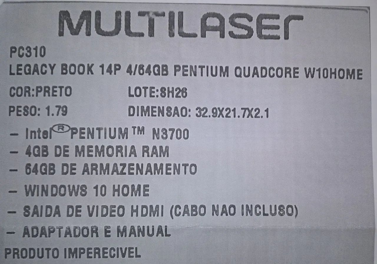 Notebook Multilaser PC  - Foto 3