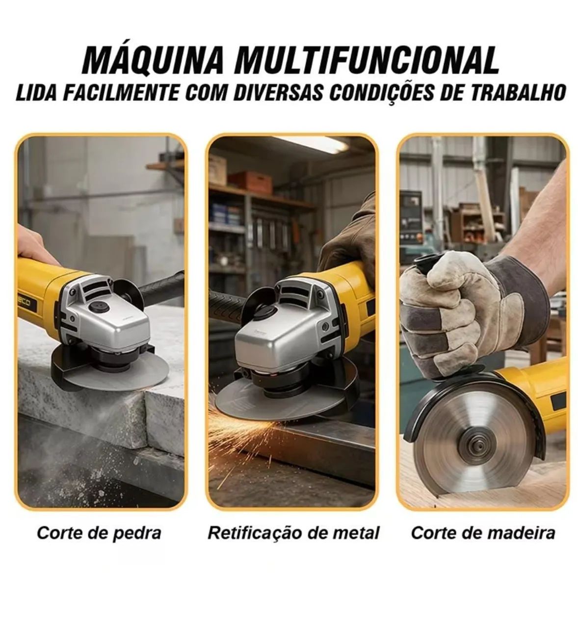 Esmerilhadeira Angular Profissional 110V Nova