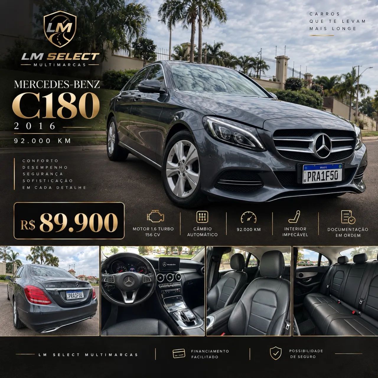 Mercedes-Benz C-180 CGI Exc. 1.6/1.6 Flex TB 16V Aut. 2016