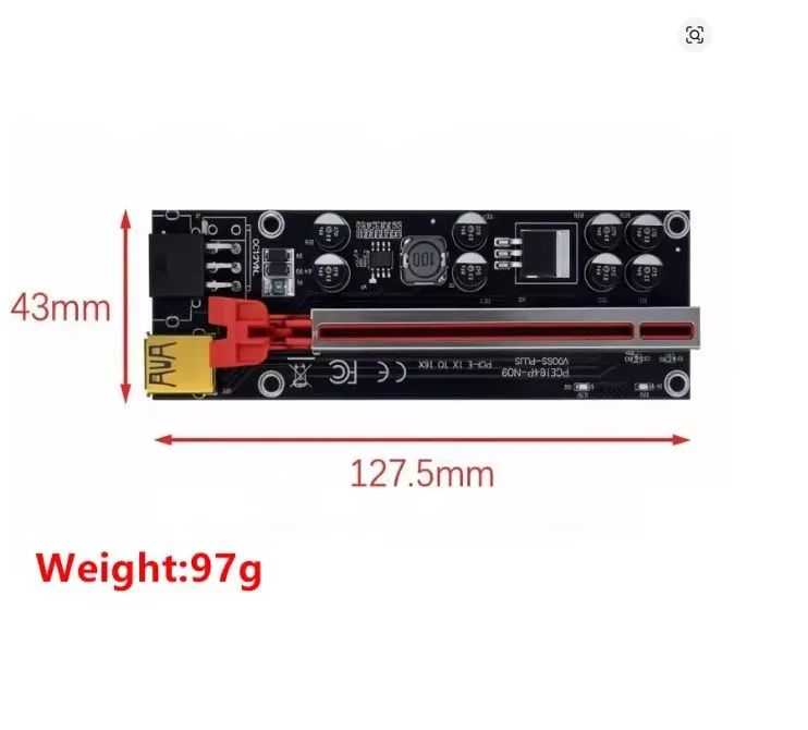 Placas Riser Ver009S Plus PCIe x1 para X16 - Foto 4