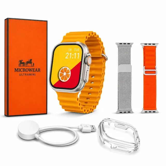 Relógio Smartwatch Microwear Ultra W69 Mini 45mm Premium Feminino Infantil Unissex Ips