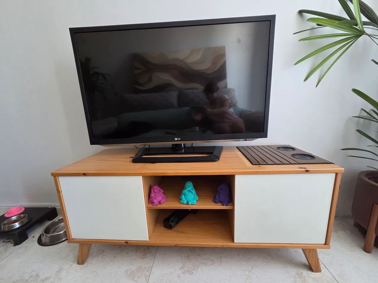 Rack Memory Mobly - Madeira Maciça Taeda + MDF | 120 cm