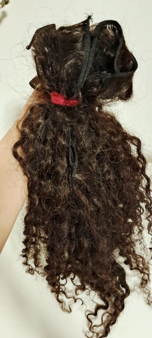 Vendo cabelo 100% Humano 120g 40cm tipo 3c. - Foto 3