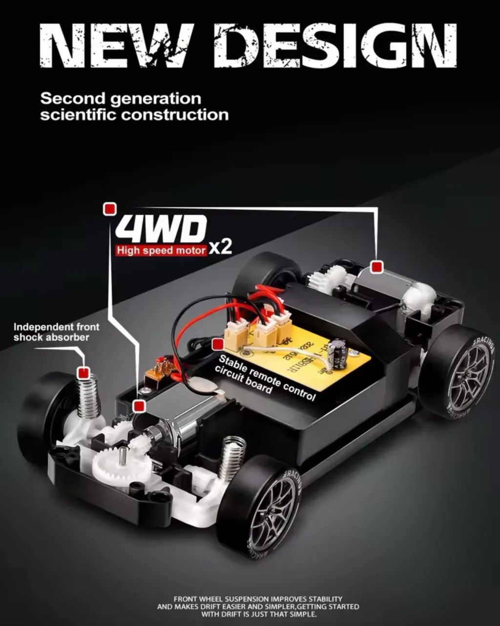 Carro de controle de Drift 4x4 - Foto 4