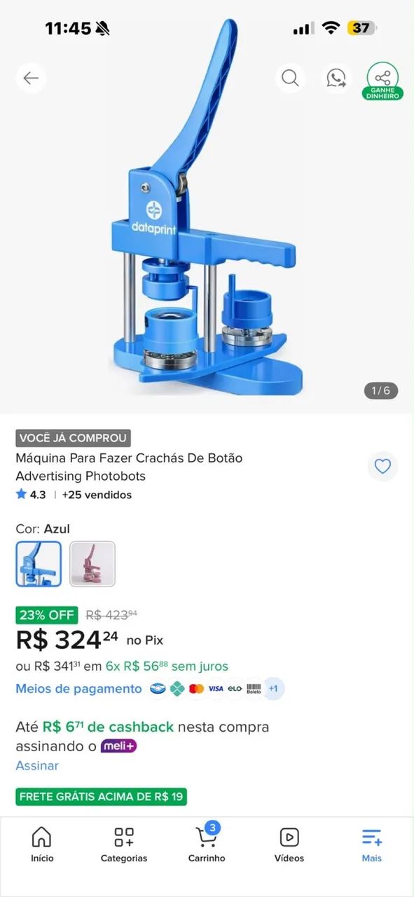 Vende-se máquina de botons nunca usada  - Foto 3