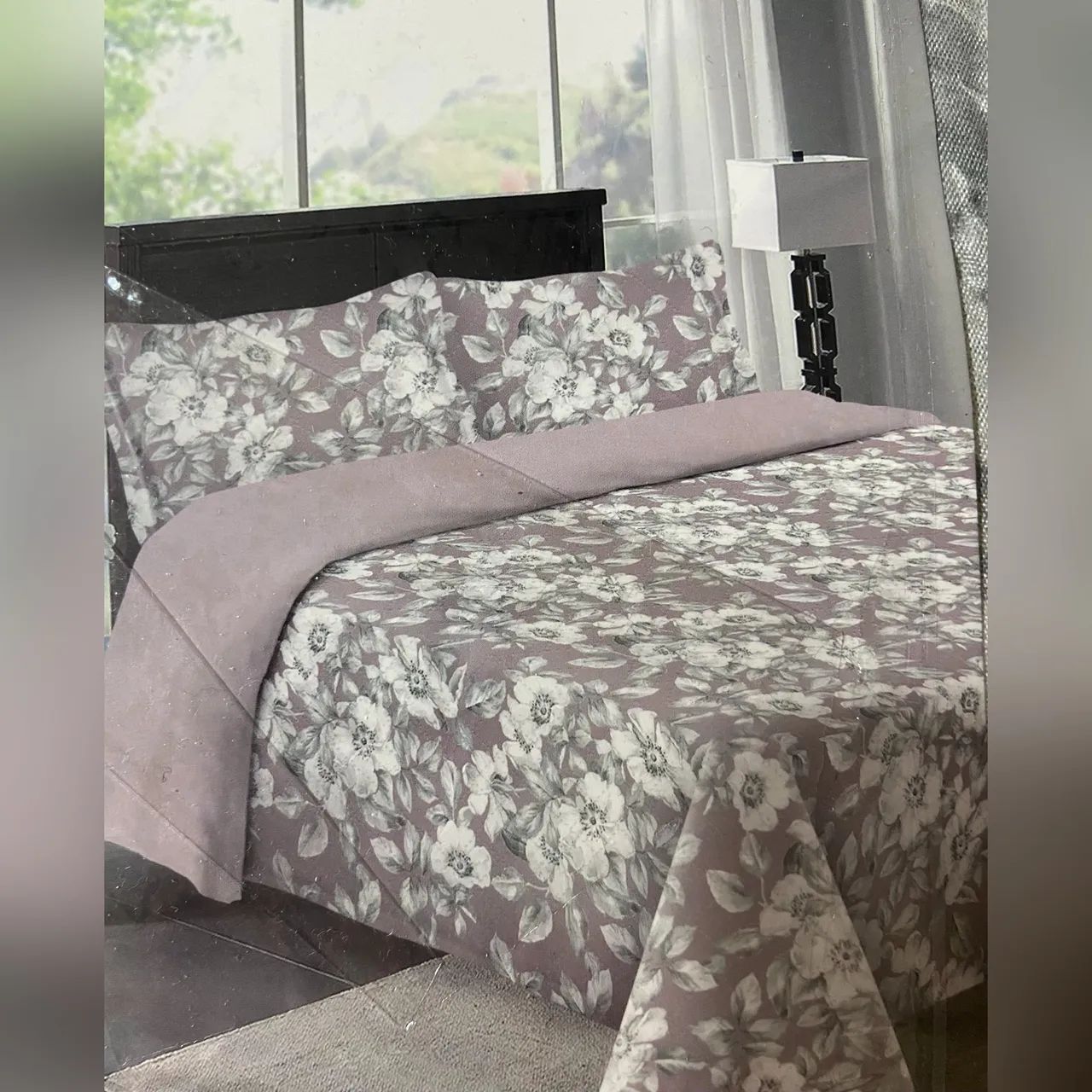 Kit Colcha de casal floral