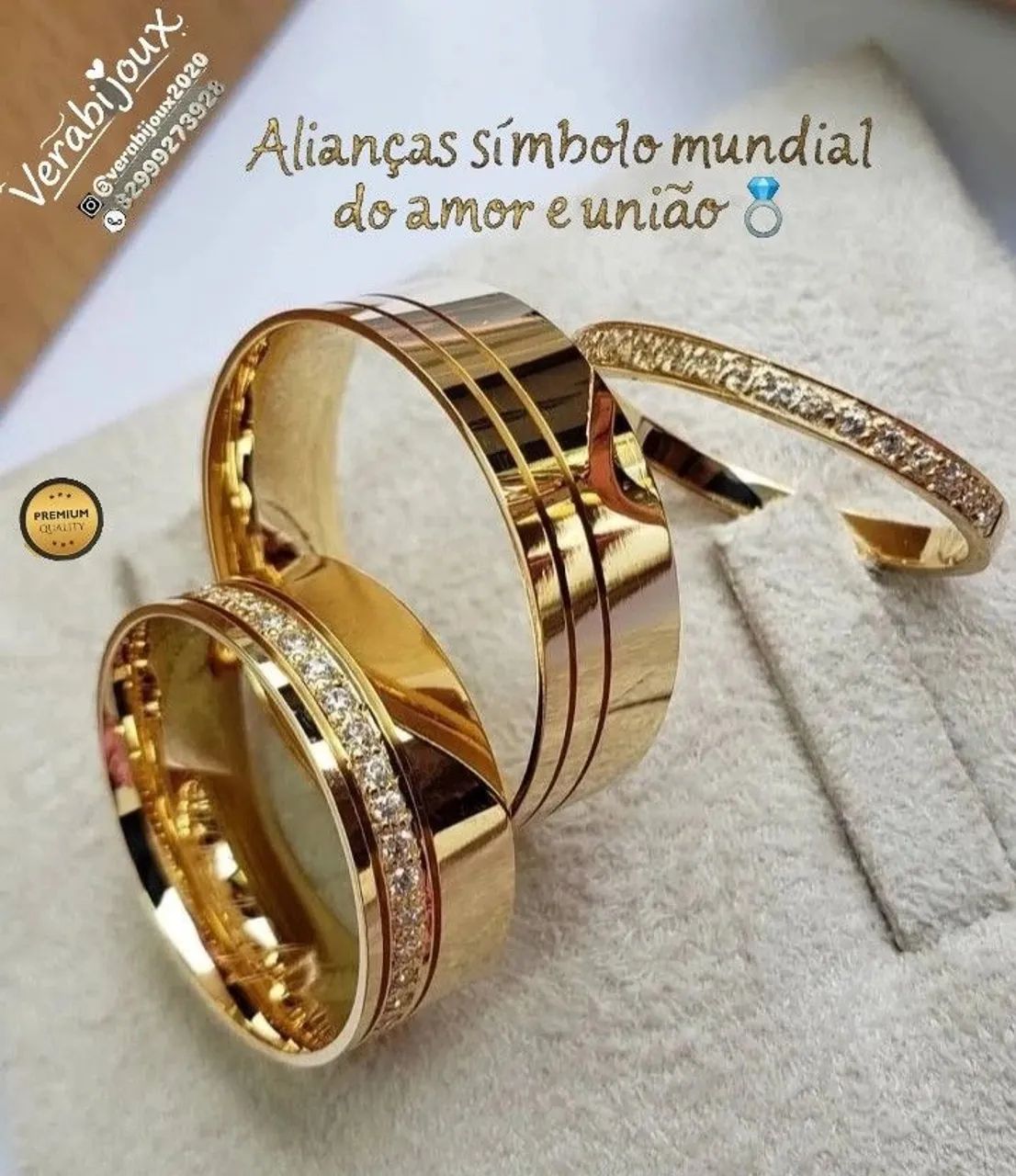 ALIANÇAS BANHADAS A OURO 18KILATES 