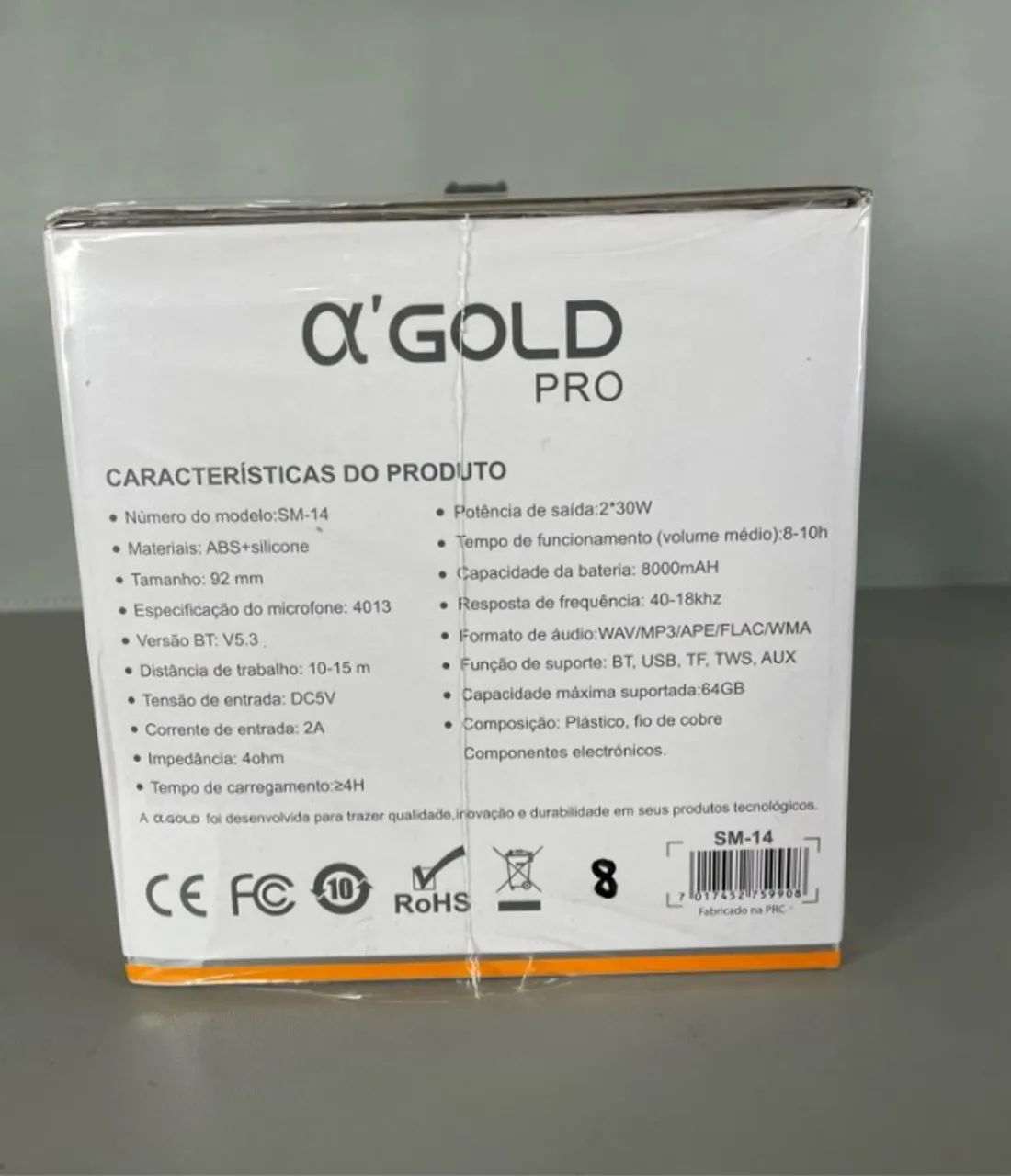 Caixa De Som SM-14 IPX6 A?GOLD - Foto 3