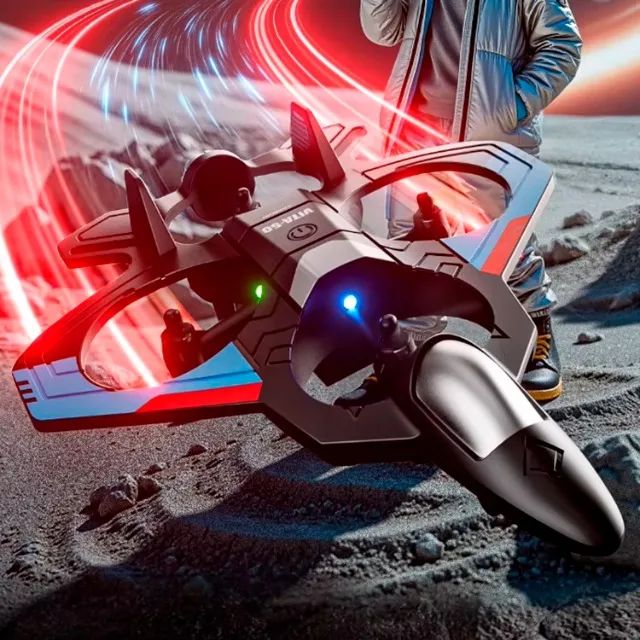 Drone Jato ABS Max Controle Remoto Avião a Jato Isopor Super Estável Residencial - Foto 6