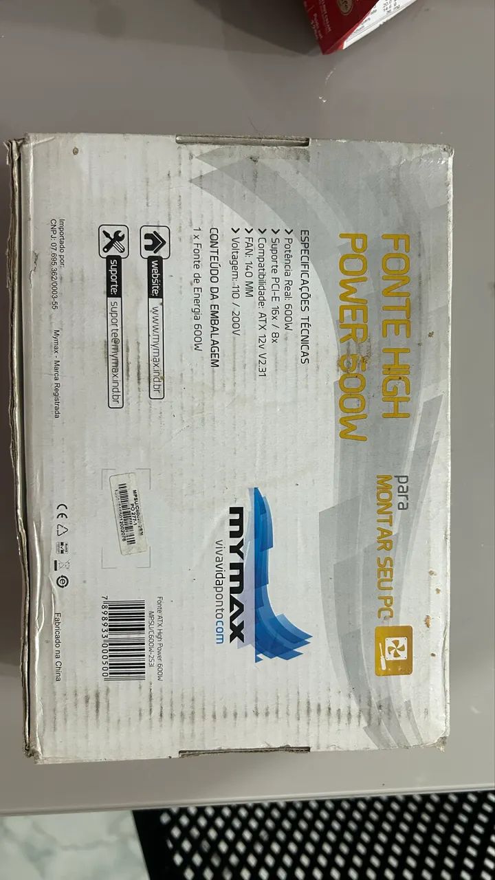 Fonte Mymax High Power 600W ATX - Nunca Usada - Foto 3