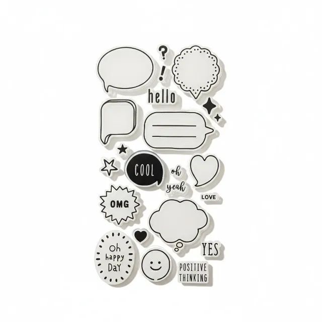 Carimbos Clear Stamp Para Bullet Journal E Scrapbook - Daiso - Foto 4