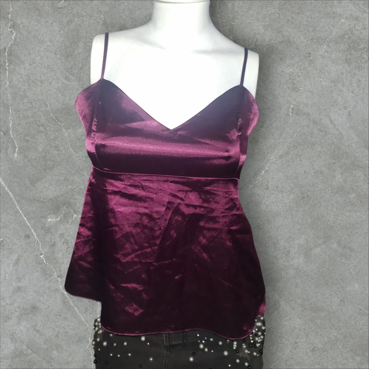 Blusa em seda na cor vinho - Foto 2