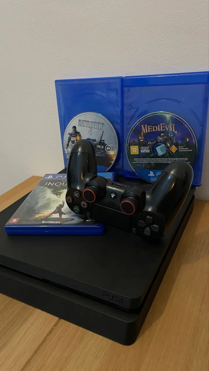 PlayStation 4 slim com 3 jogos (Aceito cartão) - Foto 4