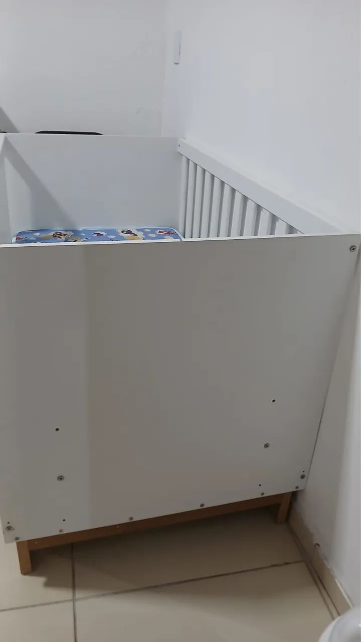 Berço Mini Cama Slim Branco Acetinado - Foto 4