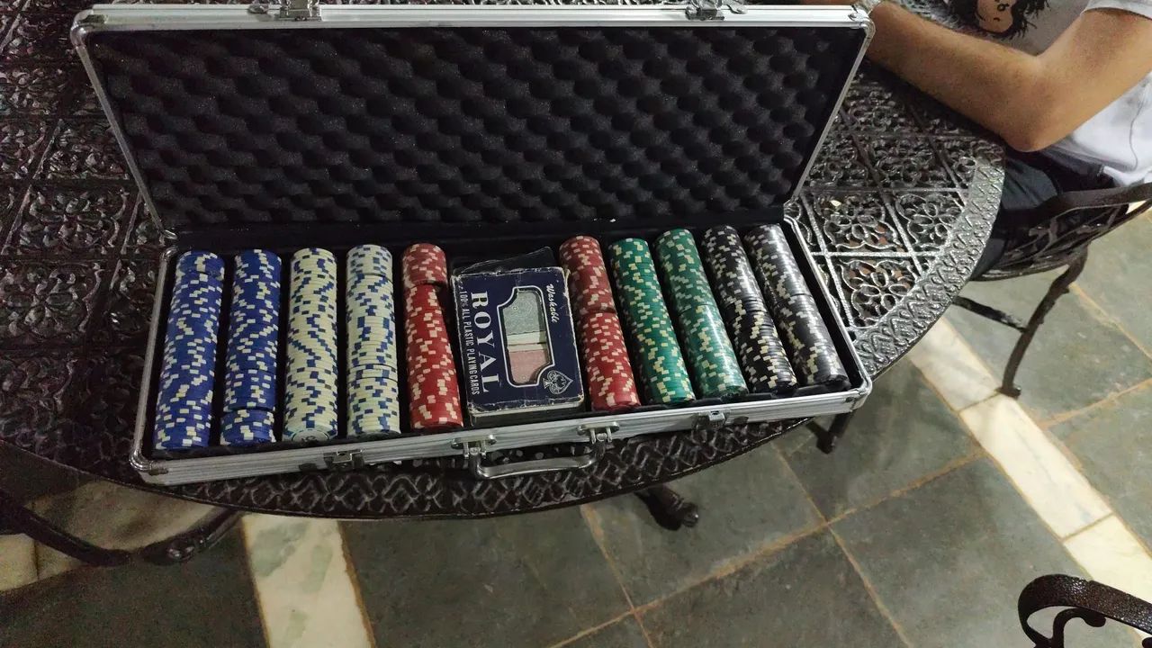 Maleta de poker 500 peças 