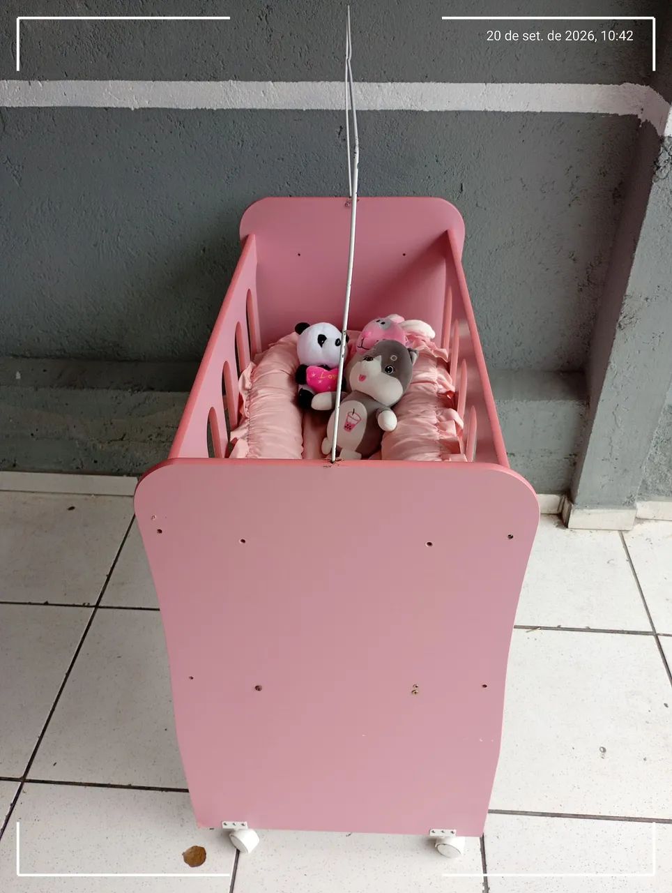 Mini berço com ninhoe 3 ursinhos - Foto 2