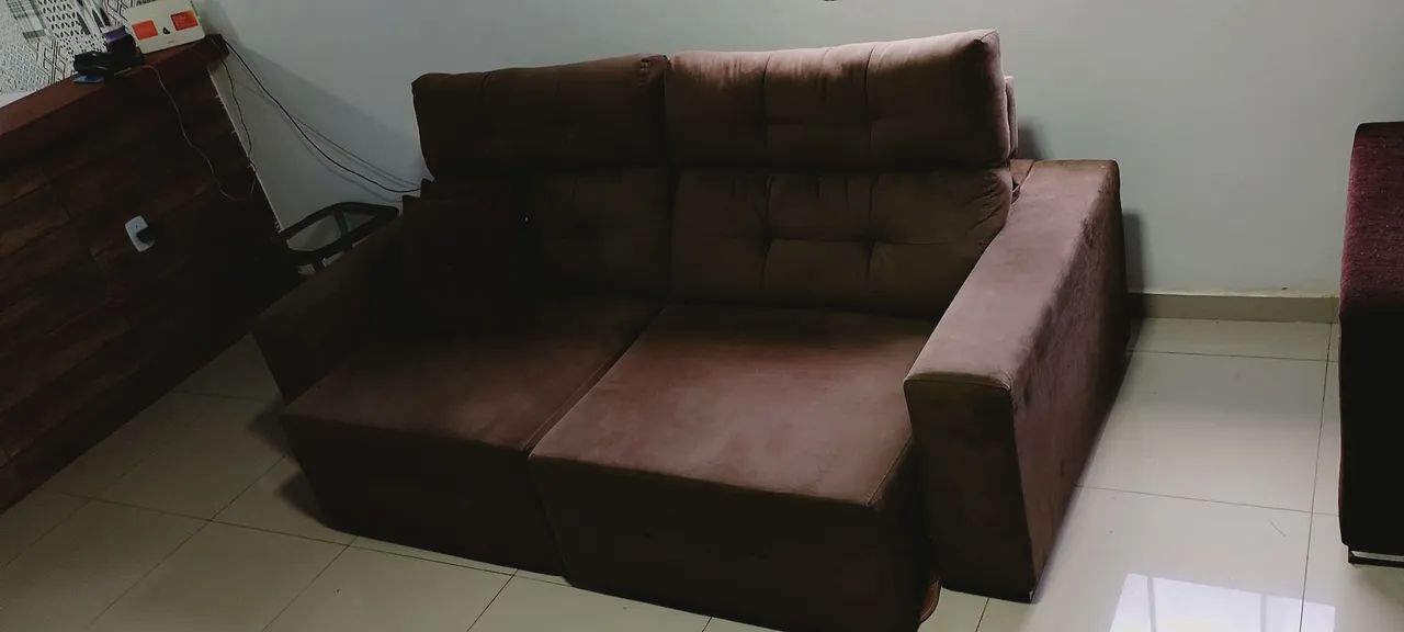 Sofá 3 lugares retrátil