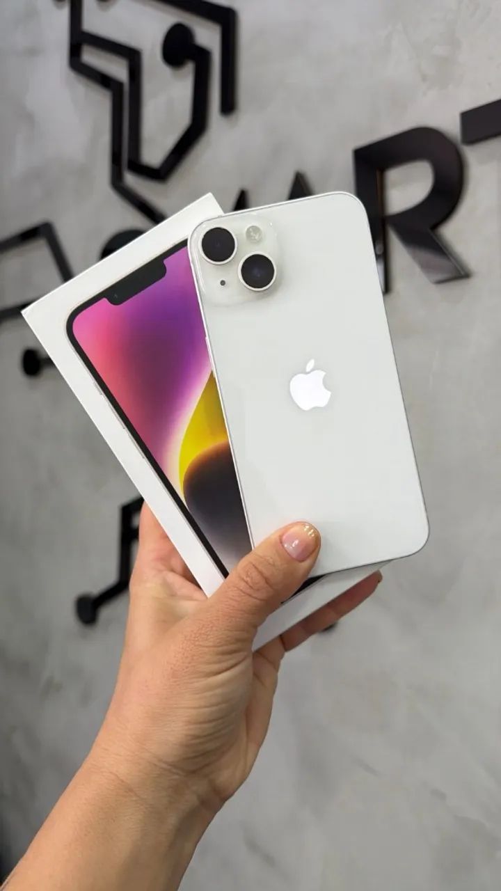 iPhone 14 Starlight - 128GB 83% (Com caixa) - Celulares e