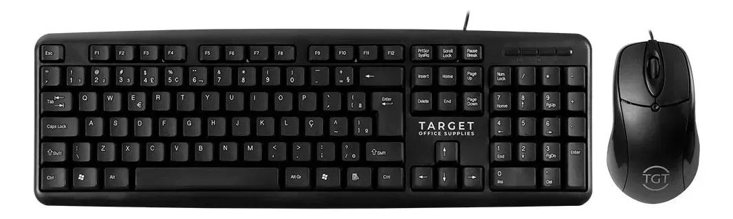 Kit Teclado E Mouse Office Tgt Gr100v3, Abnt2, 1000dpi Preto