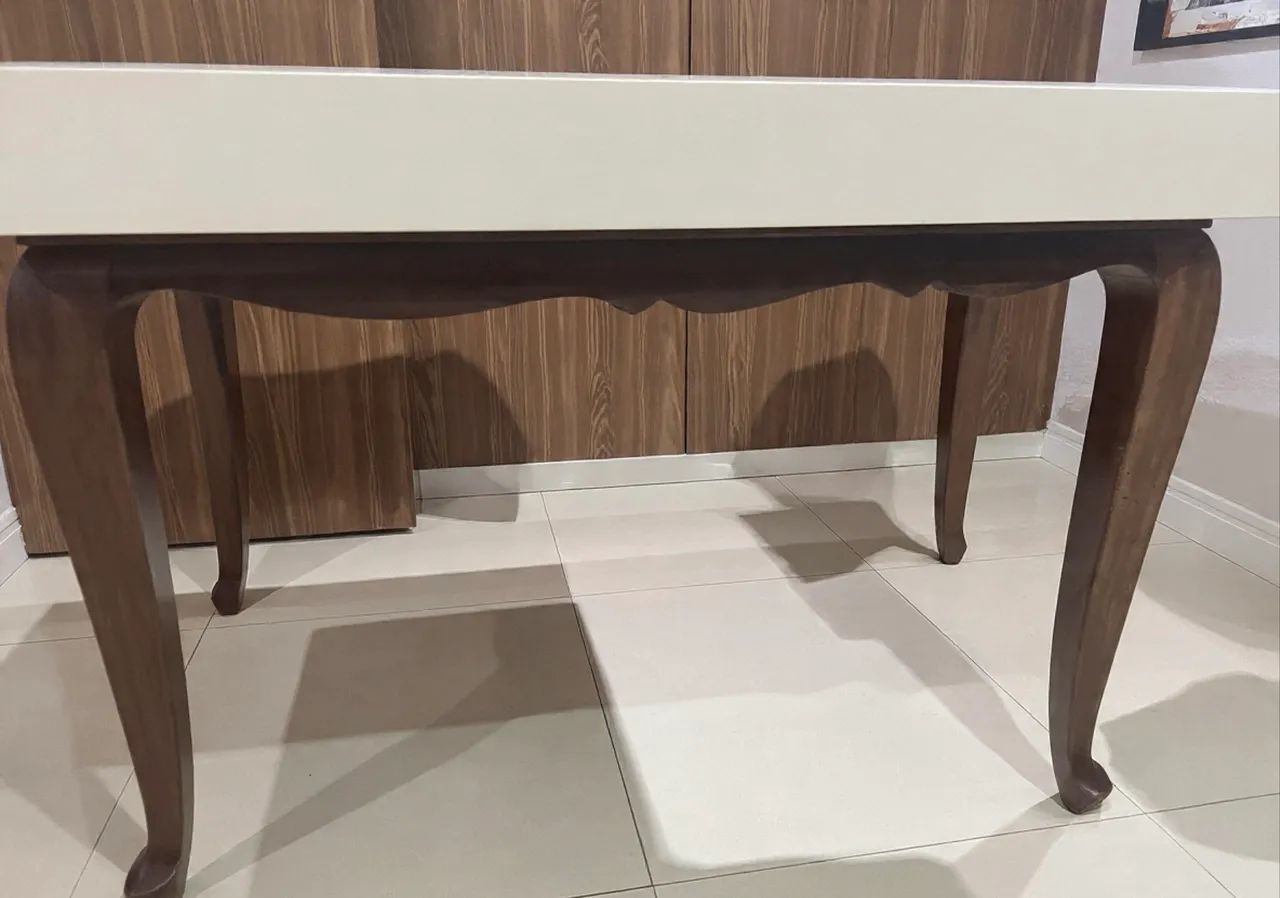 Mesa jantar tampo quartzo branca  - Foto 2