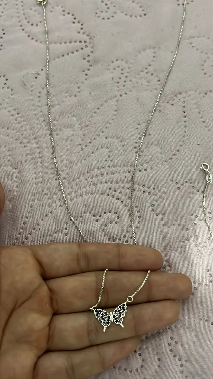kit colar e pulseira de borboleta  - Foto 3