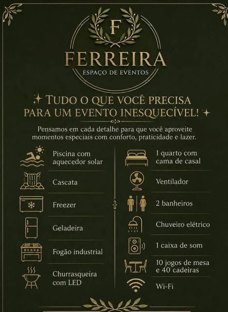 Aluguel de espaço de Festas