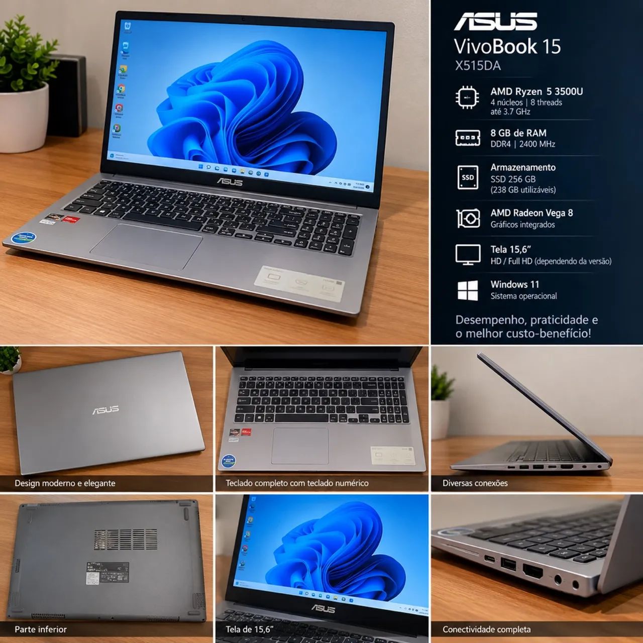 Notebook  ASUS VivoBook 15 da linha X515DA