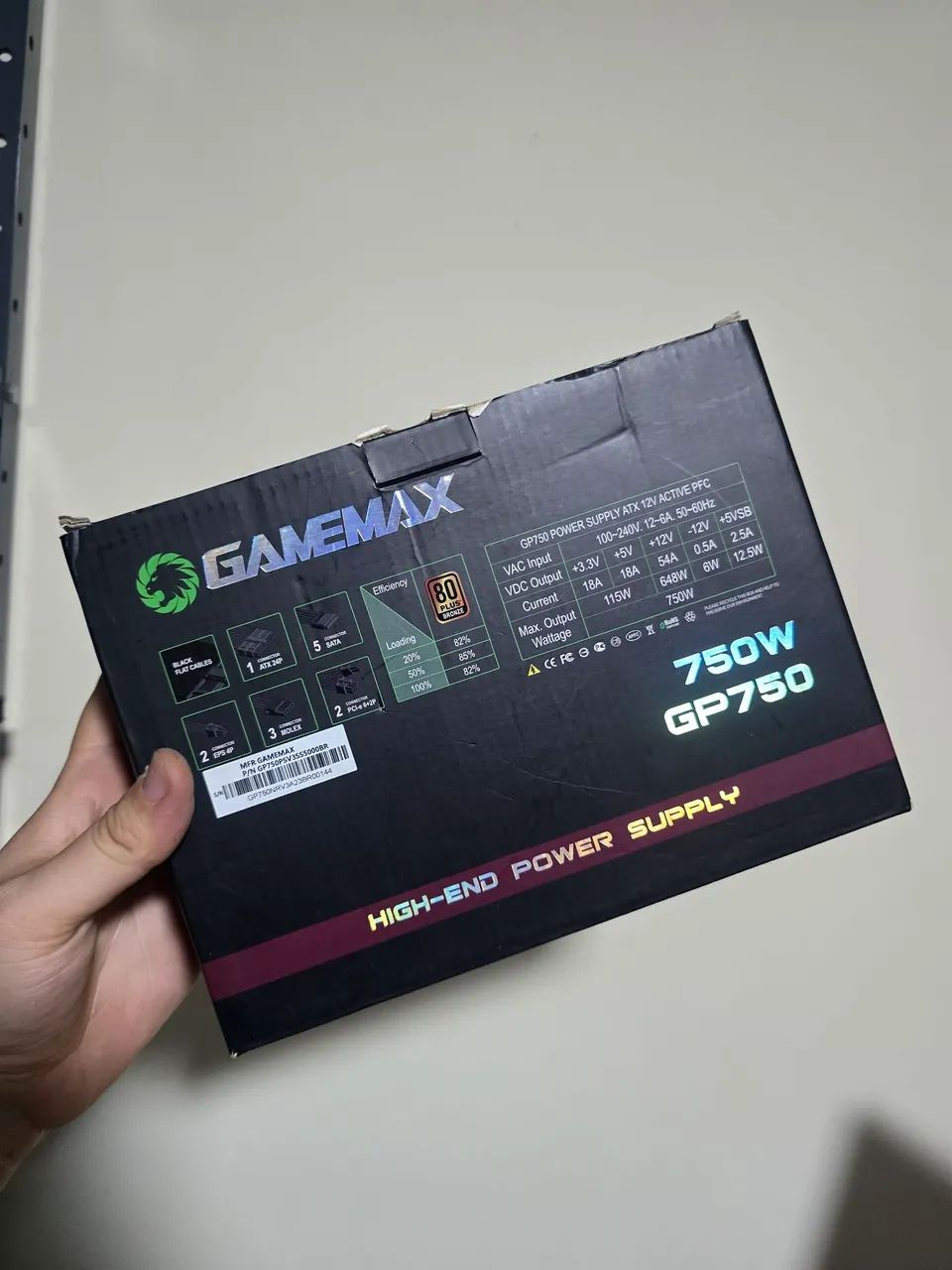 FONTE 750W 80 PLUS BRONZE GAMEMAX - Foto 2