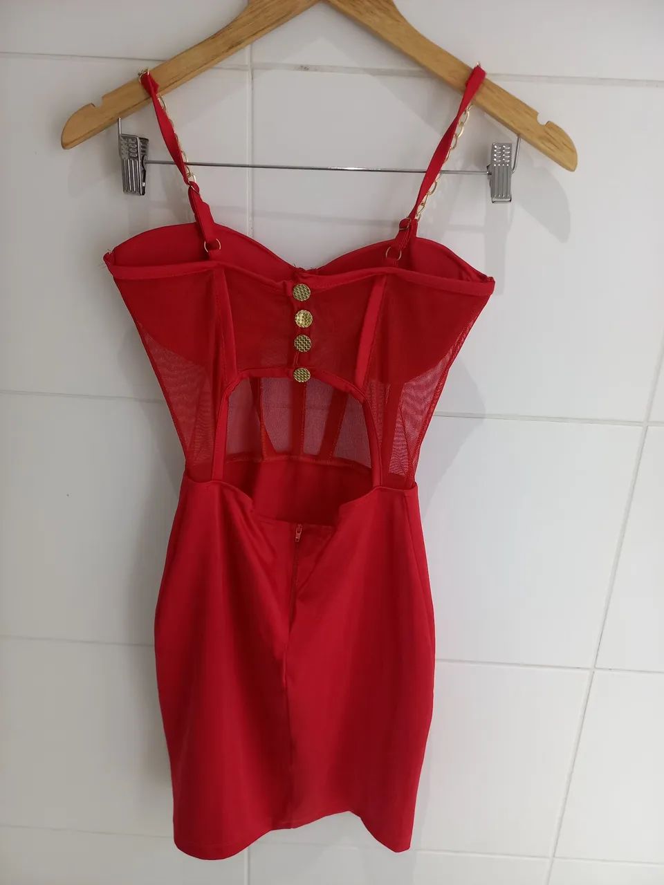 Vestido vermelho com bojo - Foto 2