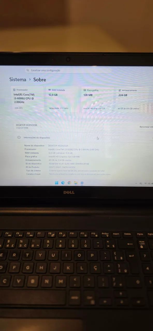 NOTEBOOK DELL 15,6" / TECLADO NUMÉRICO  / ATUALIZADO E PRONTO PARA USO. - Foto 2