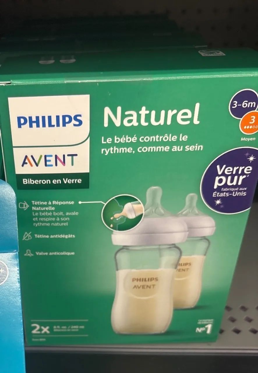 Mamadeira avent de vidro 3m+