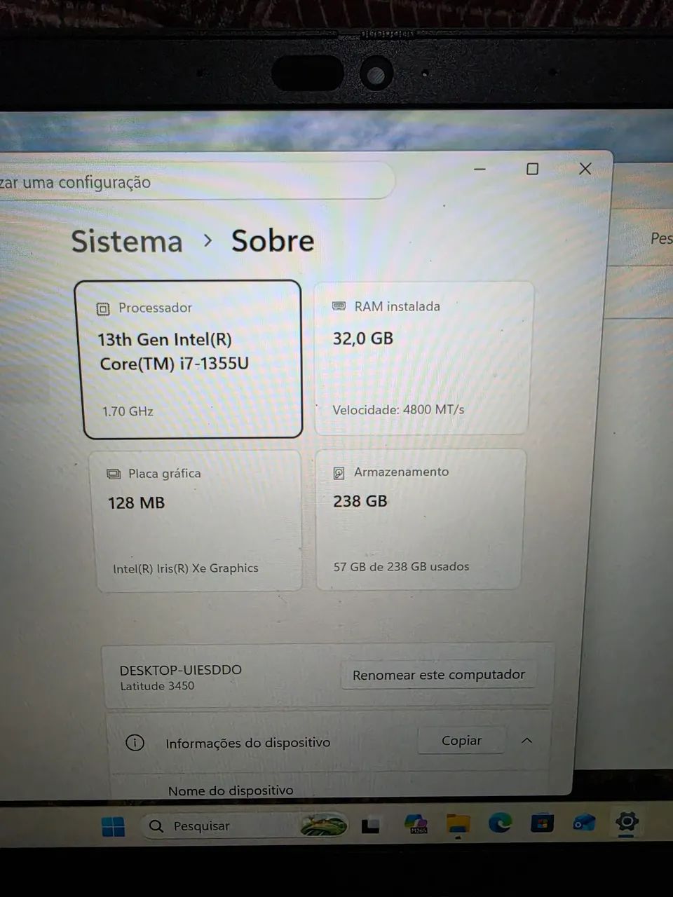 Notebook Dell Latitude 3450 i7 13th 32gb ddr5 256ssd top  - Foto 2