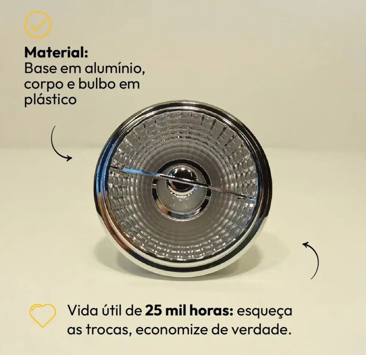 Lâmpada led Ar70 2700k 4,8w  - Foto 3