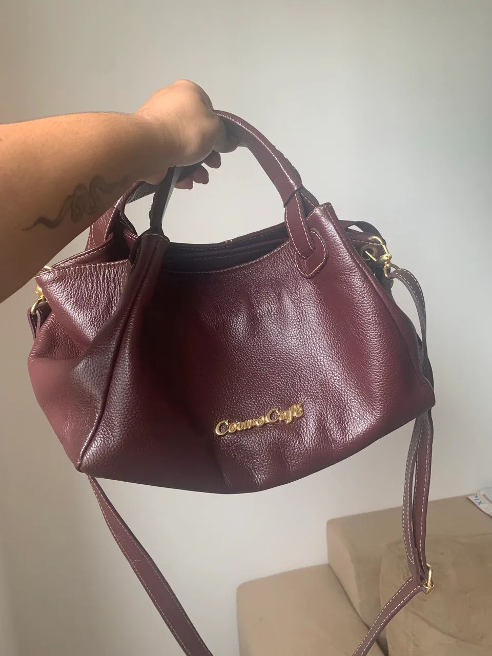 Bolsa feminina Couro Café - Foto 2