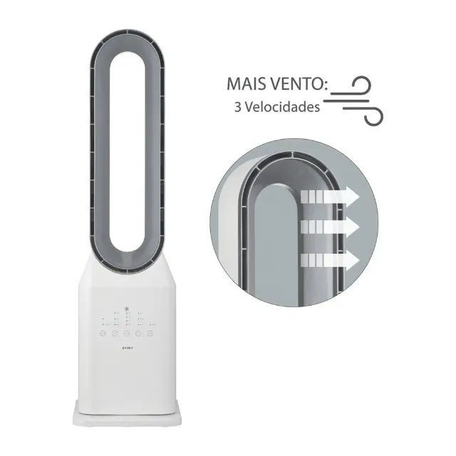 CIRCULADOR BLADELESS BRANCO E CINZA 127V - Foto 3