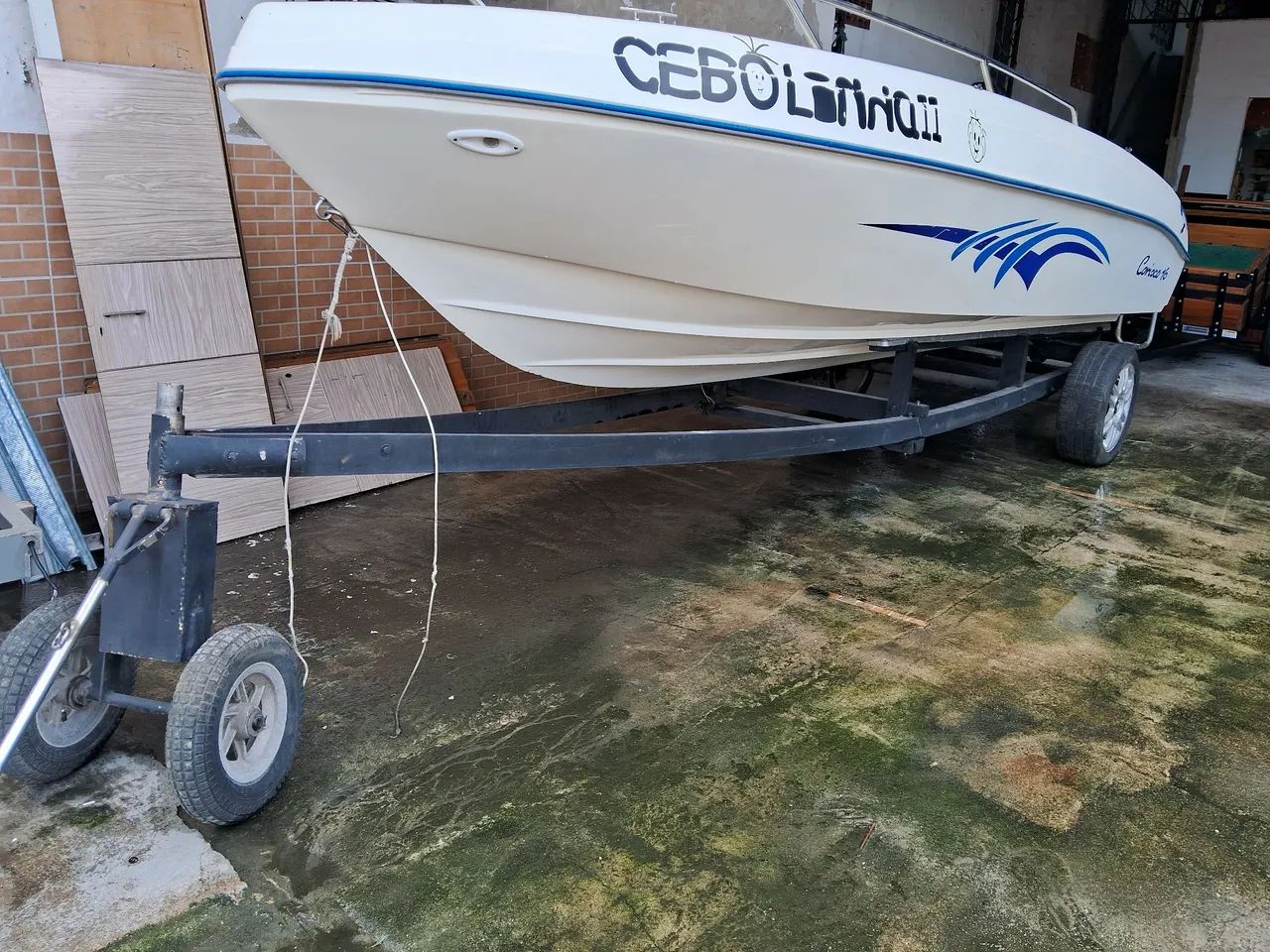 Carreta encalhe de lancha