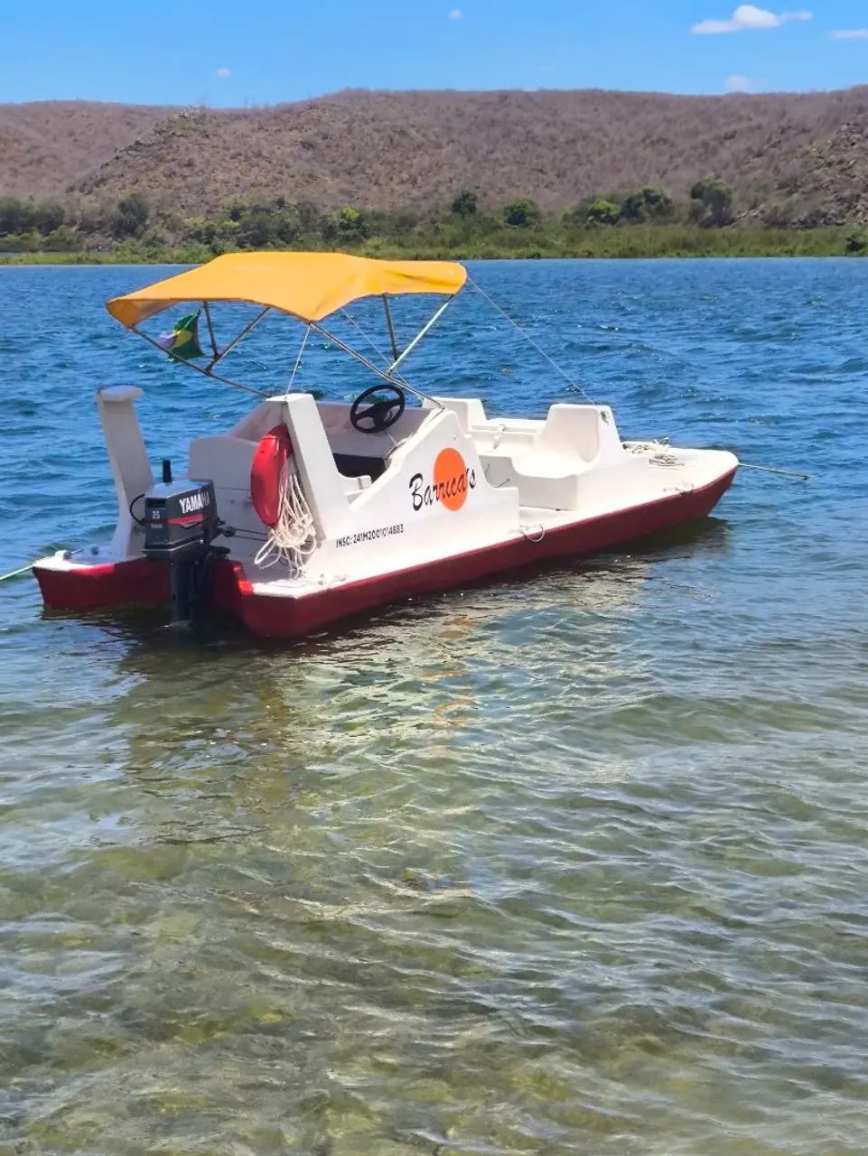 Jangada Equipada com Motor 25 HP