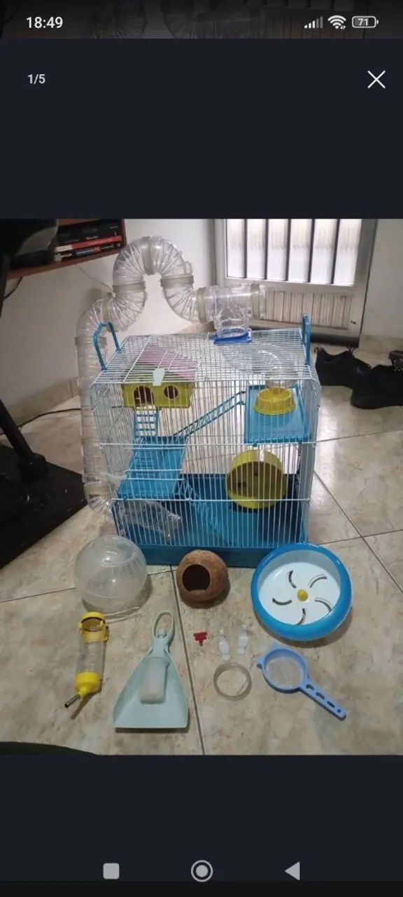 Gaiola+kit completo para hamster
